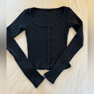 Brandy Melville Navy Blue Long Sleeve